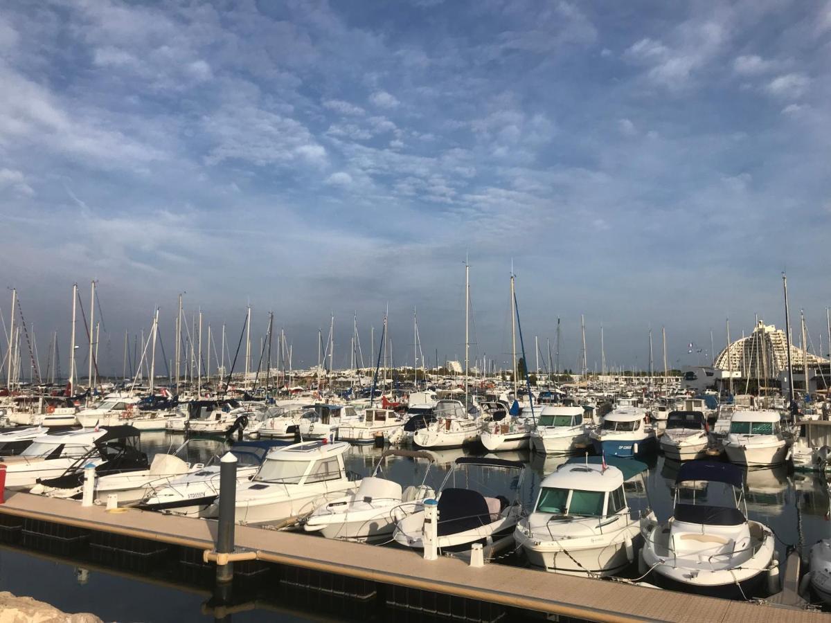 Studio 2-3 Pers Parking Clim Vue Port Et Mer 라그랑모트 외부 사진
