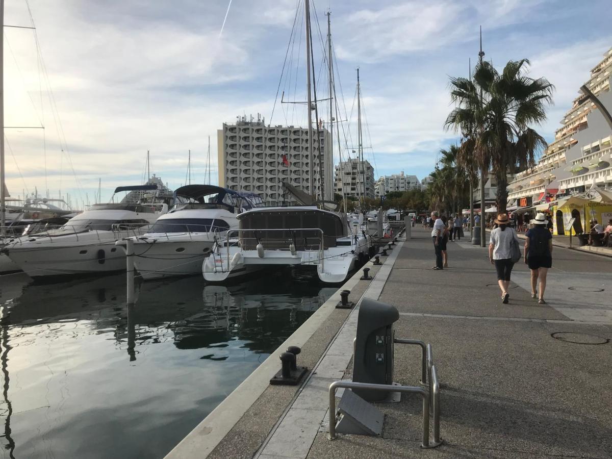 Studio 2-3 Pers Parking Clim Vue Port Et Mer 라그랑모트 외부 사진
