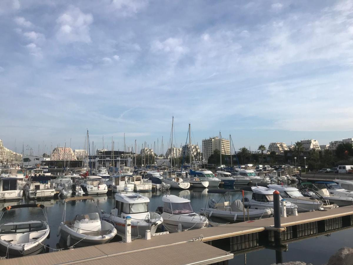 Studio 2-3 Pers Parking Clim Vue Port Et Mer 라그랑모트 외부 사진
