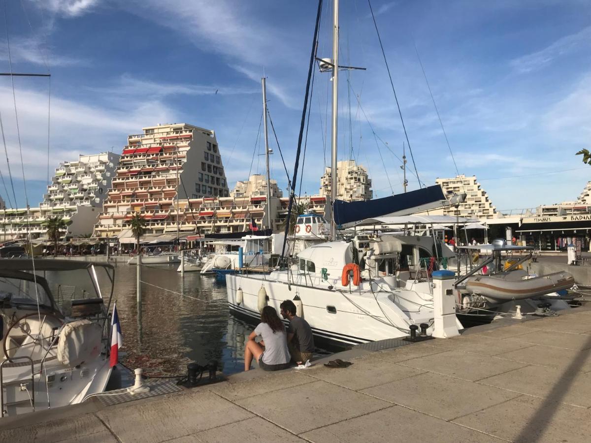 Studio 2-3 Pers Parking Clim Vue Port Et Mer 라그랑모트 외부 사진