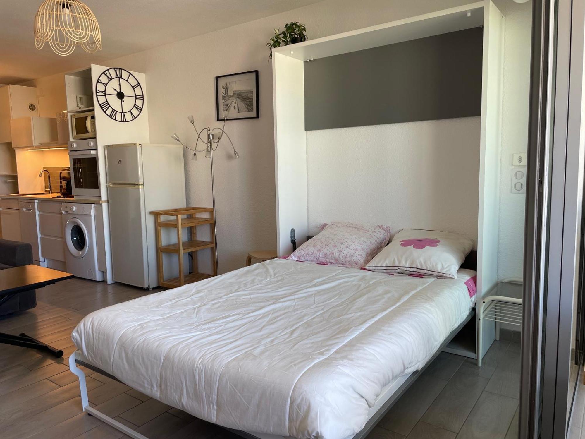 Studio 2-3 Pers Parking Clim Vue Port Et Mer 라그랑모트 외부 사진
